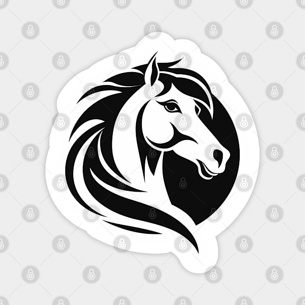 Horse head t-shirt Magnet by ArtvectorDSGN