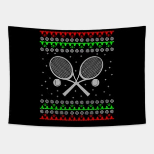 Tennis Ugly Christmas Sweater Gift Tapestry