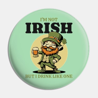 Drunk Leprechaun Irish St Paddys Day Pin