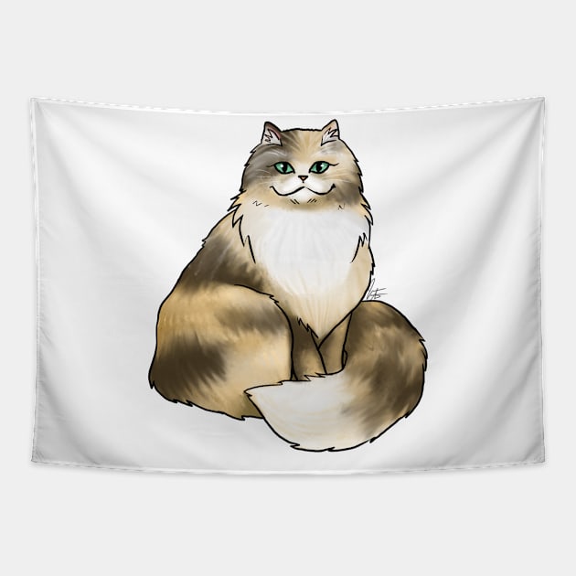 Cat - Persian - Calico Tapestry by Jen's Dogs Custom Gifts and Designs