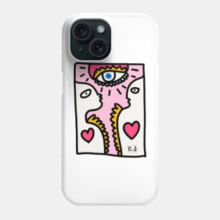 Pink Love Universal Graffiti Love Phone Case