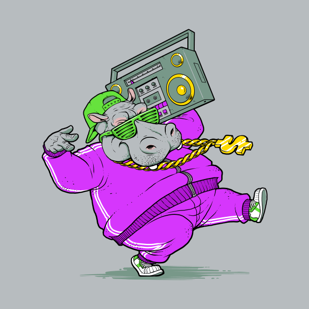 Hip Hop Hippo by Tobe_Fonseca