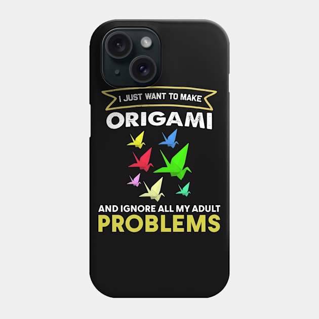 I Just Want To Make Origami Phone Case by White Martian
