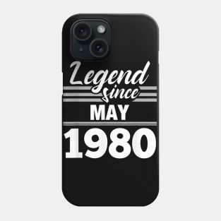 39th Birthday Gift Legend Since May 1980 Phone Case