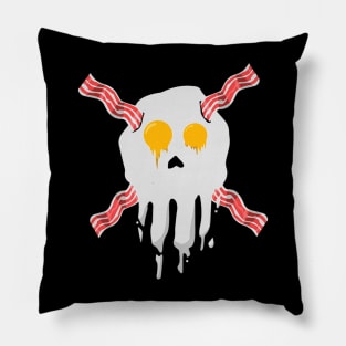 Eggs Skull Funny Breakfast Pillow