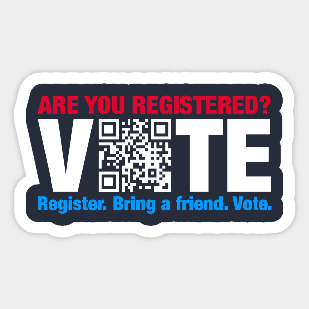 vote qr code vote org election vote sticker teepublic