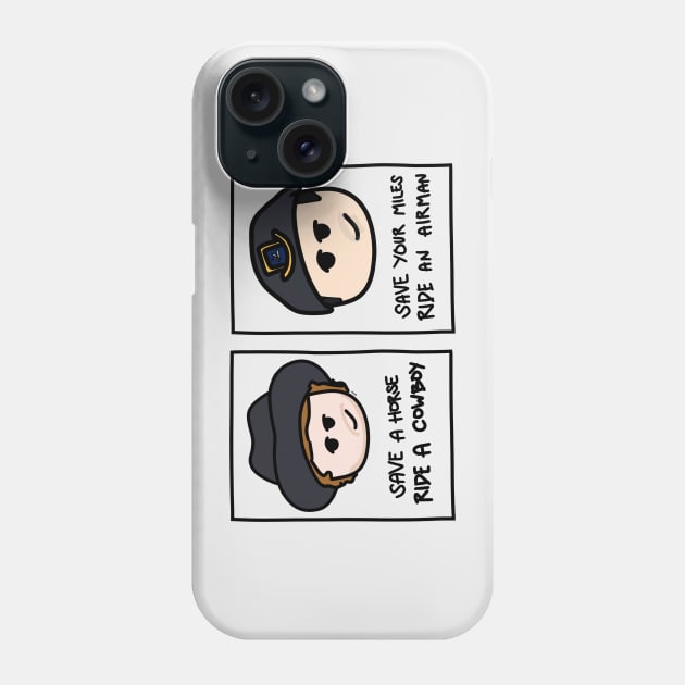 Cowboy and Airman Phone Case by djchikart