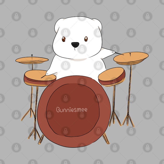 Drummer White Polar Bear | Bunniesmee by GambarGrace
