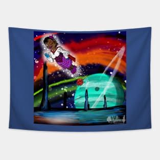 Space Traveling Witch Tapestry