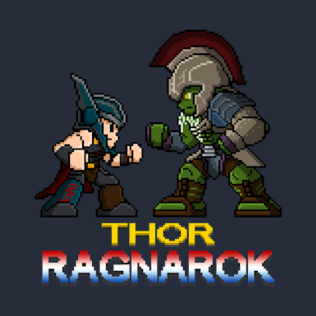 Thor Ragnarok Pixel Art - Marvel - T-Shirt | TeePublic