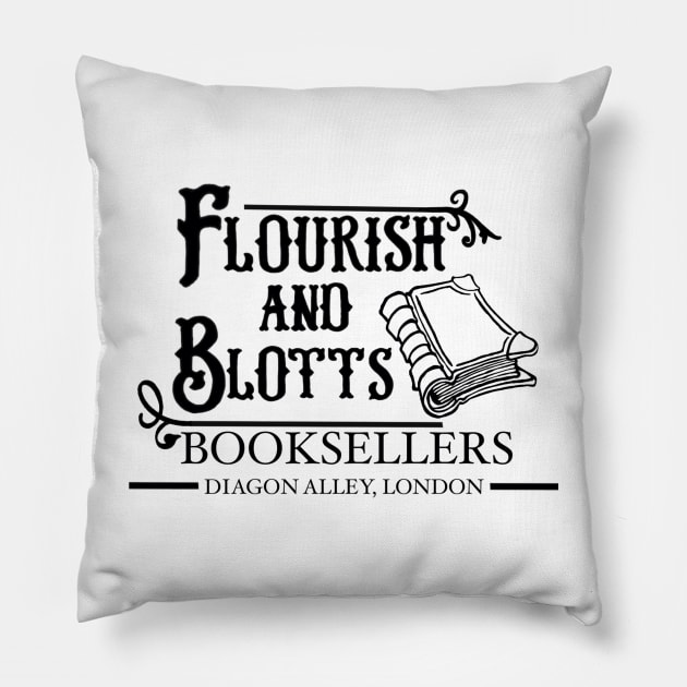 Flourish and Blotts Pillow by RayRaysX2