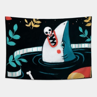 sharks eat skulls Tapestry