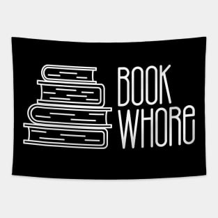 Book Whore (White Text) Tapestry