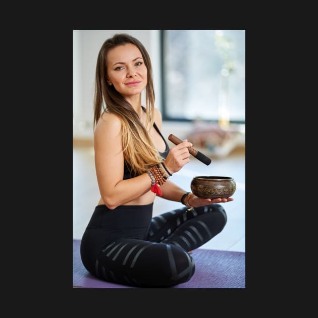 Woman with a tibetan bowl by naturalis