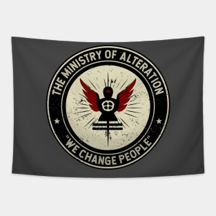 The Ministry Of Alteration. Sinister strange WTF gift. Tapestry