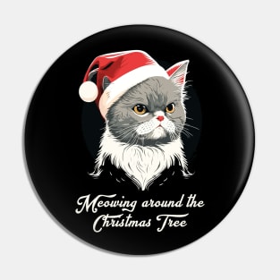 Cute Ugly Christmas Cat Gift Funny Cat Christmas Pin