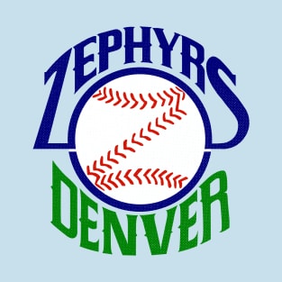 Defunct Denver Zephyrs Minor League Baseball 1989 T-Shirt