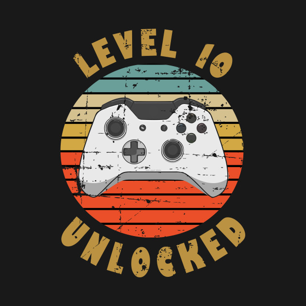 Discover Level 10 Unlocked 10th Anniversary Gift For Husband Him - 10th Anniversary - T-Shirt