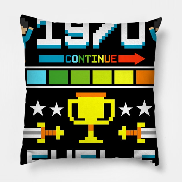 Gamer 50 Birthday 70's Started Gambler Gift Pillow by QQdesigns