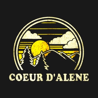Coeur dAlene Idaho ID Shirt Vintage Hiking Mountains T-Shirt