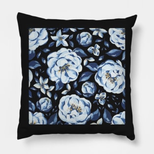 Blue Flowers Pillow