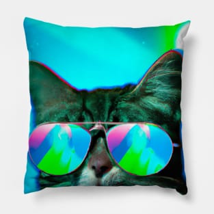 Cat with Sunglasses Pillow