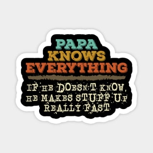 Papa Knows Father'S Day Magnet