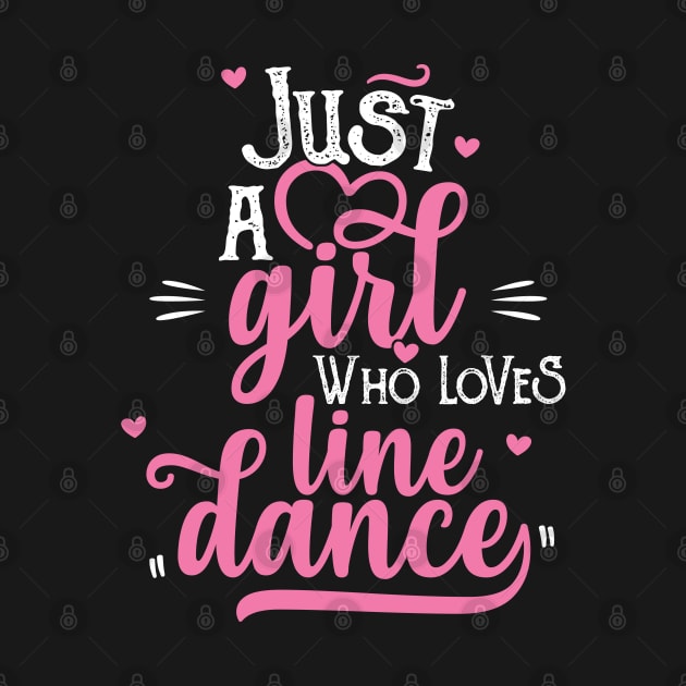 Just a girl who loves line dance gift for grandmother print by theodoros20