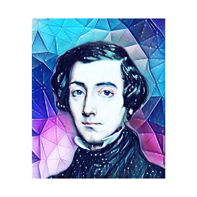 Alexis de Tocqueville Snowy Portrait | Alexis de Tocqueville Artwork 13 by JustLit