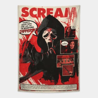 Horror Movie Comic Cover Tapestry