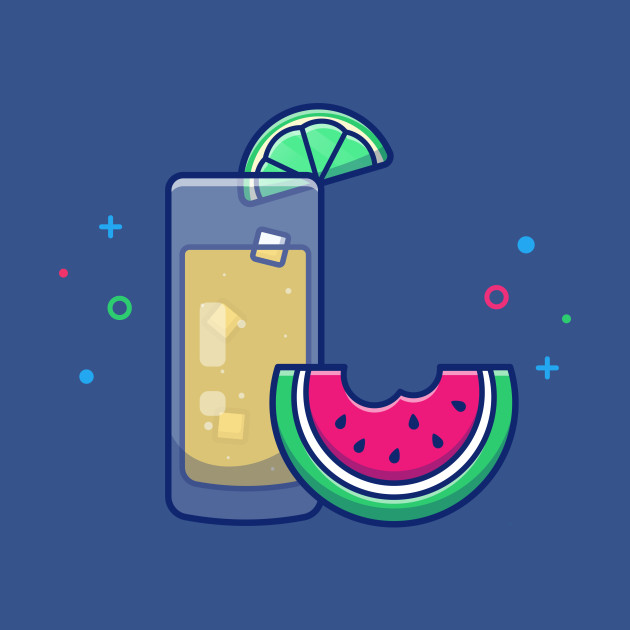 Disover Lemon Juice With Watermelon Cartoon - Juice - T-Shirt