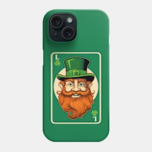 Leprechaun Shamrock Card St Paddys Day Festival Phone Case