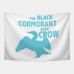 The Black Cormorant Doth Crow - Teal Tapestry