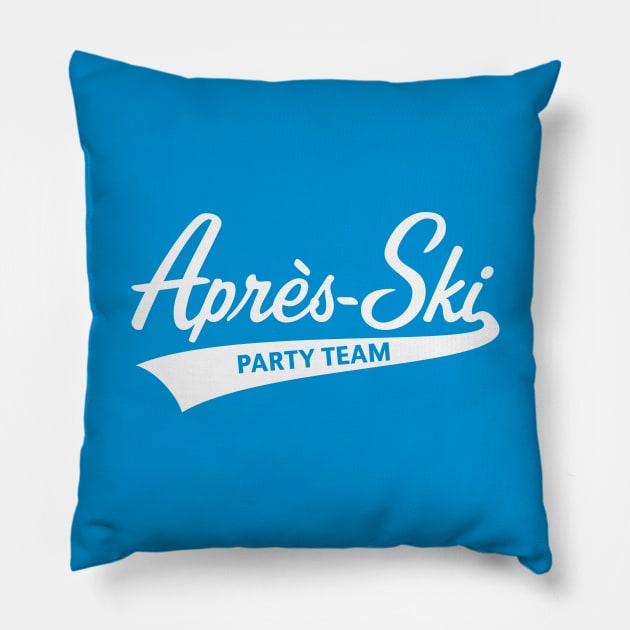 Après-Ski – Party Team (Lettering / Apres Ski / Apresski / White) Pillow by MrFaulbaum