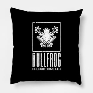 BULLFROG vintage white logo Pillow