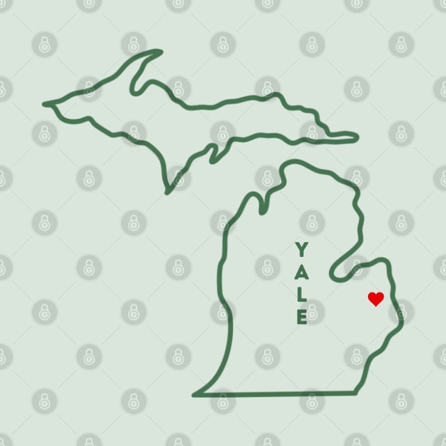 Yale MI Love (Dk Green) by TorrezvilleTees