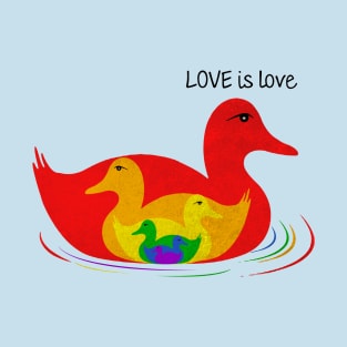 Love Duck Rainbow T-Shirt