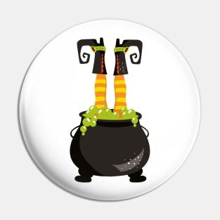 Halloween, Witch Cauldron, Witch Legs, Potion Pin