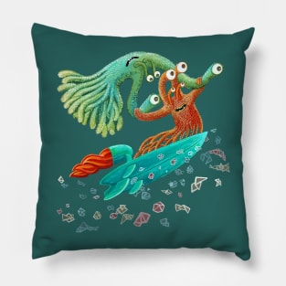 Surfing Monsters Pillow