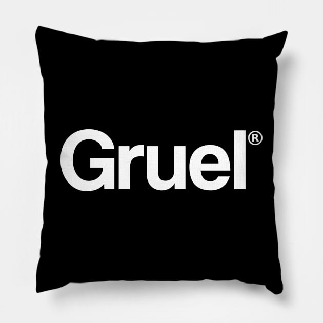 Gruel huel Pillow by grinningmasque