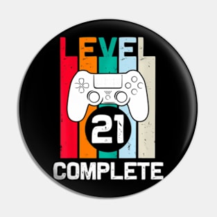 Level 21 Complete 21st Birthday  for Him Video Pin