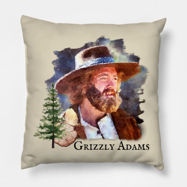 Grizzly Adams Pillow by Neicey