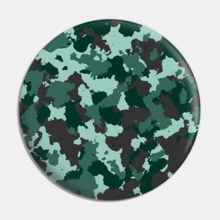 Teal Camouflage Pin