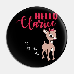 Hello Clarice Funny Christmas Horror Holiday Mashup Pin