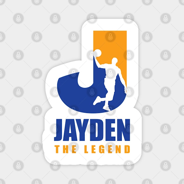 Jayden Player Basketball Your Name The Legend Magnet by Baseball Your Name