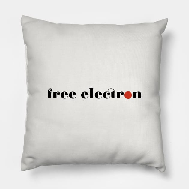 Free Electron - Black / Red Pillow by Belcordi