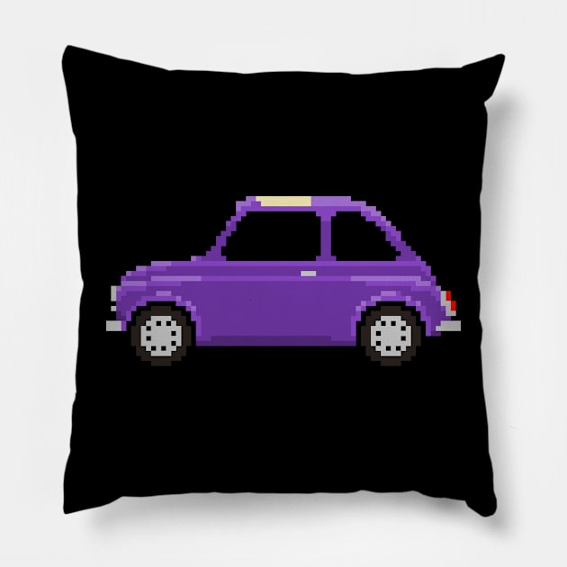 Fiat 500 Pixelart Pillow by retsbor10@comcast.net