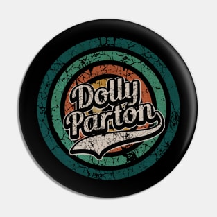 Dolly Parton // Retro Circle Crack Vintage Pin