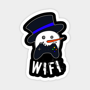 Snowman Face Gamer Wifi Magnet