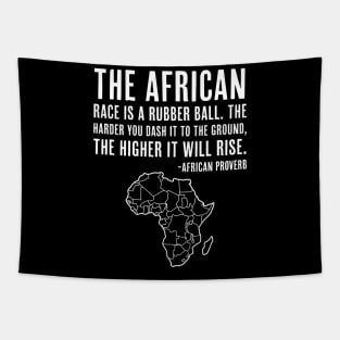 The African Race...will rise, African Proverb, Black History Tapestry